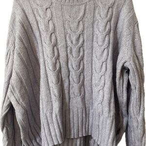 Lilac Cable Knit Women's Sweater